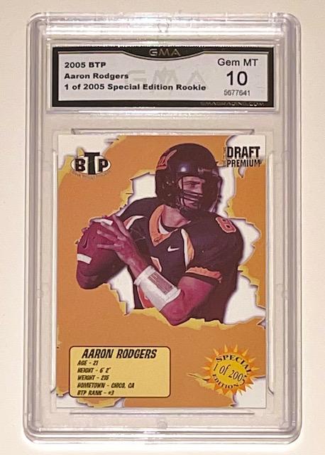 LTD Edition AARON RODGERS Gem 10 Rookie Football Card (1 of 2)