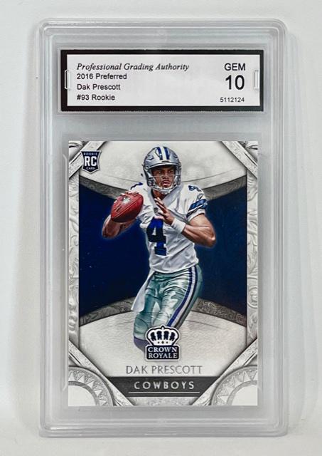 2016 Preferred Gem 10 DAK PRESCOTT Rookie Football Card (1 of 2)