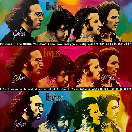 Infamous The BEATLES Pop Art Print on Canvas: 16 x 16 / Does Not Come Framed / Shipped in a Mailing Tube / This is a Decorative Print / This is Not an Original Oil and is Not Hand Signed by the Artist