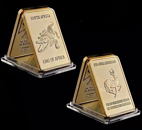 1oz 999 Fine Gold Clad South African Krugerrand: Encapsulated â€“ This is a Novelty Gold Plated Bar containing No Precious Metals â€“ This should not be purchased as an investment â€“ It is simply a collectible novelty item