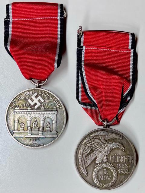 1923-1933 Nazi Germany Blood Order Medal with Ribbon: Multiple Photos Posted - This item came from an Estate Sale Liquidation / The Previous Owners Claimed they were Surplus items but We do not know for sure therefore they are being Sold as Reproductions
