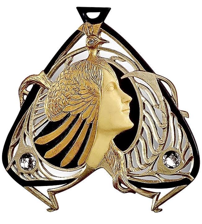 Luis Masriera   Peacock Maiden Mirrored Wall Sculpture (1 of 1)