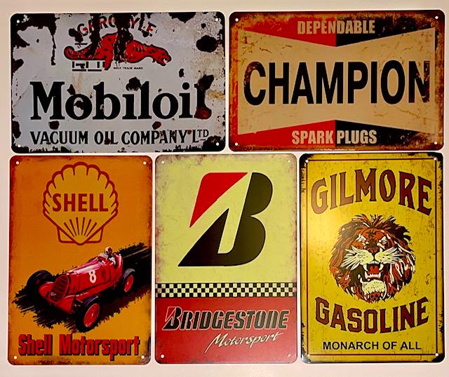 5 Retro Gasoline & Oil Metal Advertising Service Signs (1 of 1)