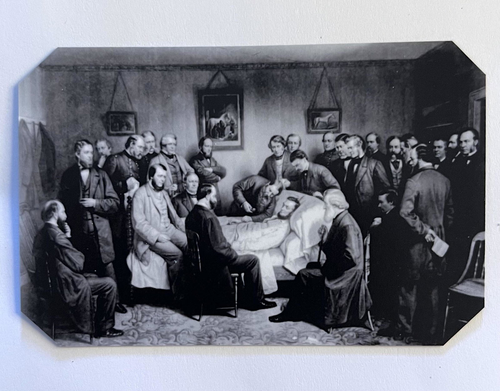 ABRAHAM LINCOLN Death Bed Scene Tin Type Photograph (1 of 1)