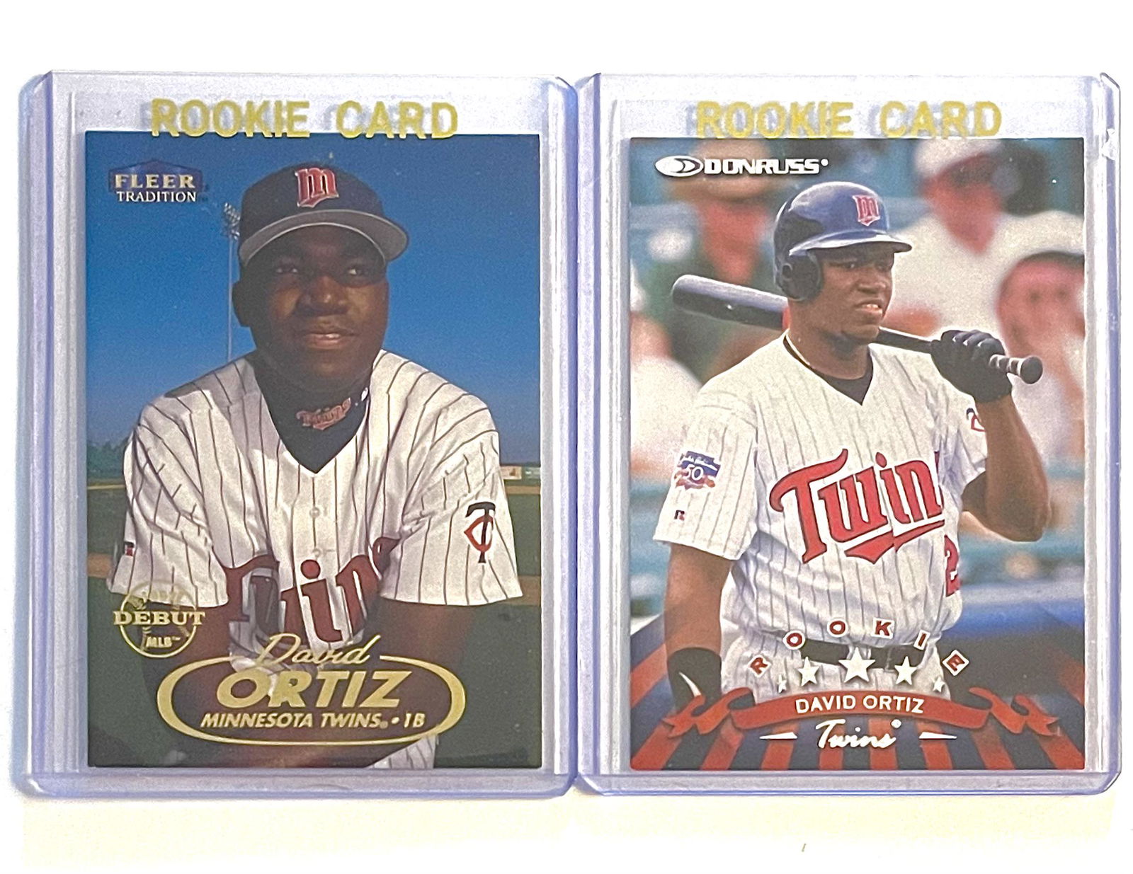 Lot of 2 DAVID Big Papi ORTIZ Rookie Baseball Cards (1 of 2)