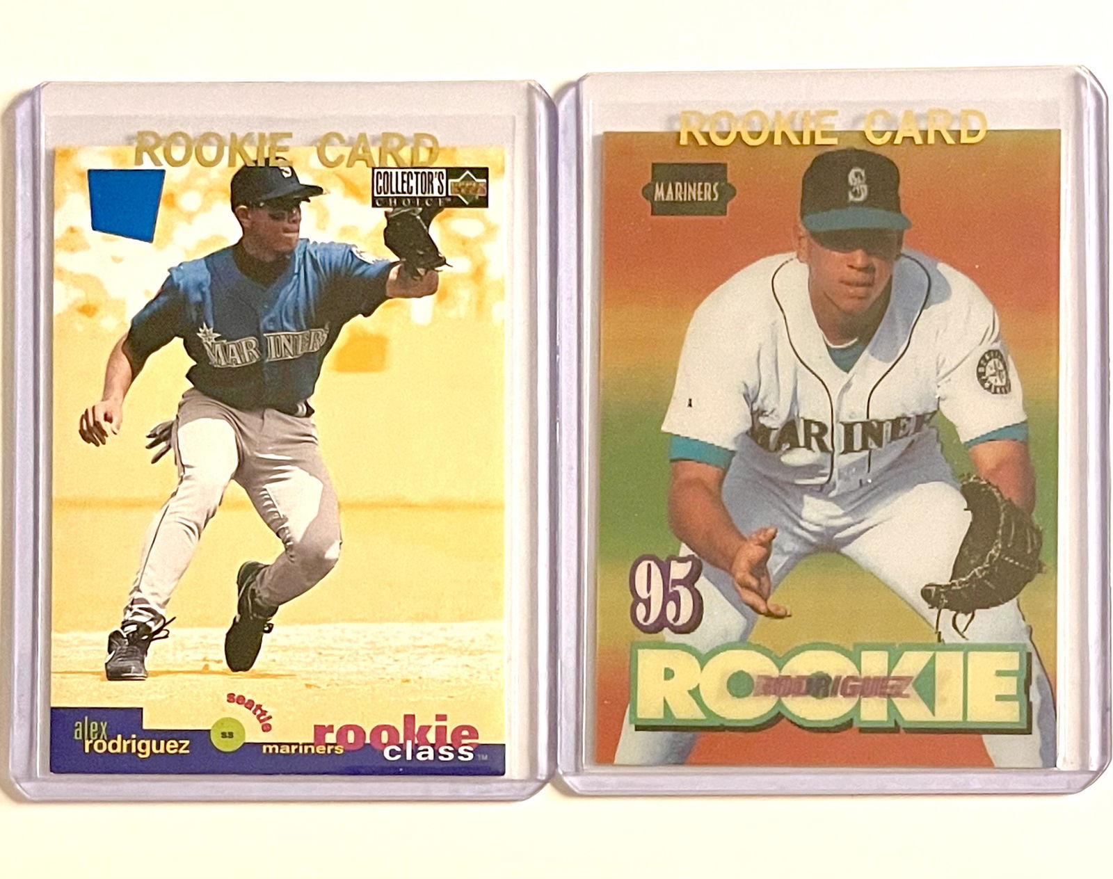 Lot of 2 ALEX RODRIGUEZ Rookie Baseball Cards (1 of 2)