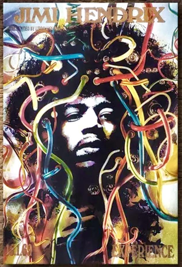 Awesome JIMI HENDRIX Canvas Art Print 16 by 24: This Canvas Art Print Measures Approximately 16 x 24 / Does Not Come Framed / Shipped out in a Mailing Tube