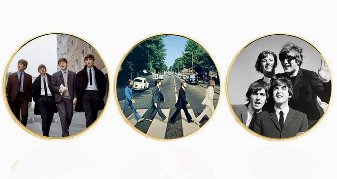 Lot of 3 The BEATLES Commemorative Collector Coins: All 3 are in Beautiful Condition