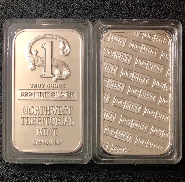 1 Troy Oz NORTHWEST TERRITORIAL MINT Clad Silver Bar: Encapsulated â€“ This is a Novelty Silver Clad/Plated Bar containing No Precious Metals â€“ This should not be purchased as an investment â€“ It is simply a collectible novelty item