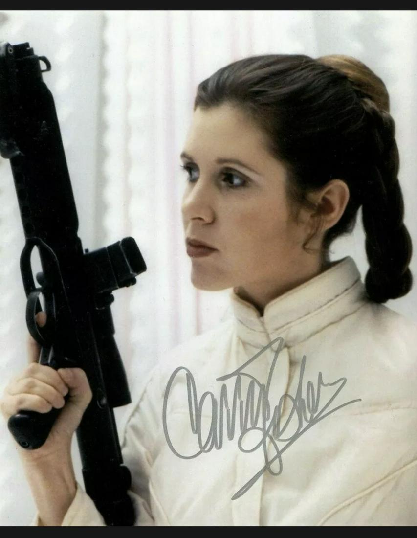 STAR WARS Princess Leia Facs Autographed RP Photograph (1 of 1)