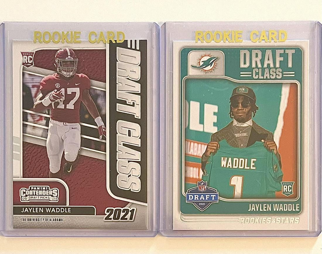 Lot of 2 JAYLEN WADDLE Rookie Football Cards (1 of 1)