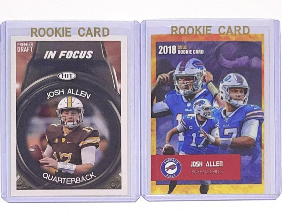 Lot of 2 JOSH ALLEN Rookie Football Cards (1 of 1)