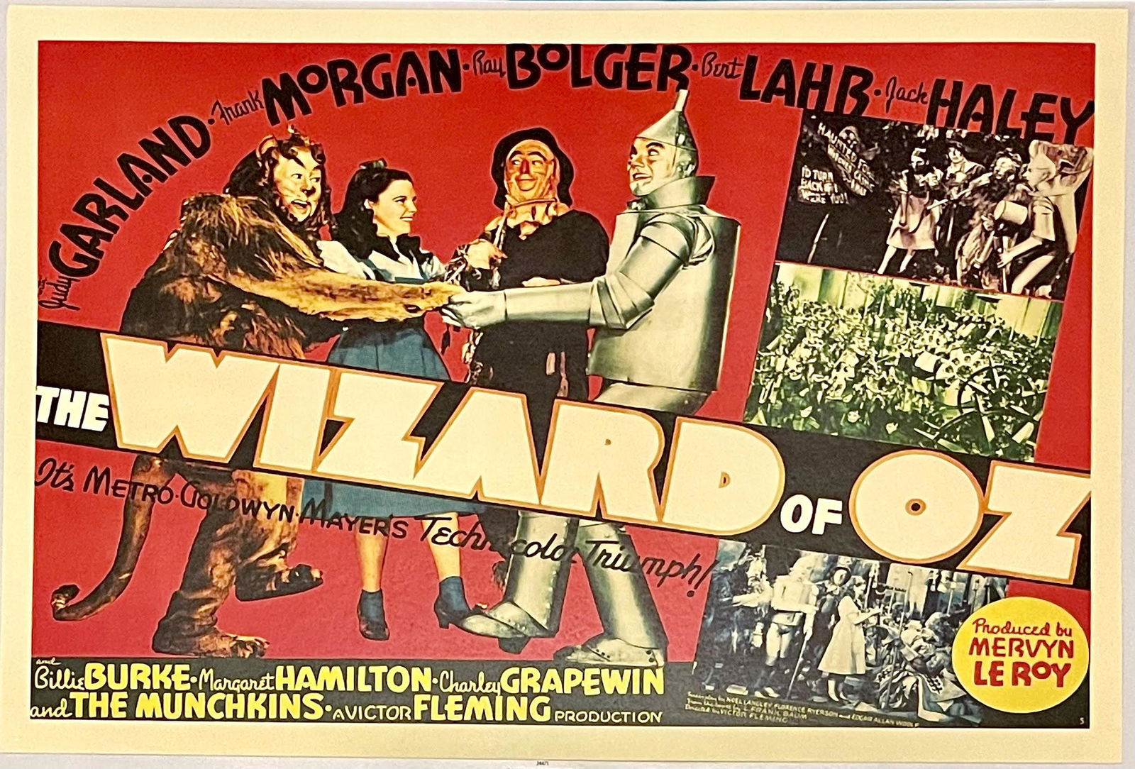 Classic The WIZARD OF OZ Lobby Card Style Movie Poster (1 of 1)
