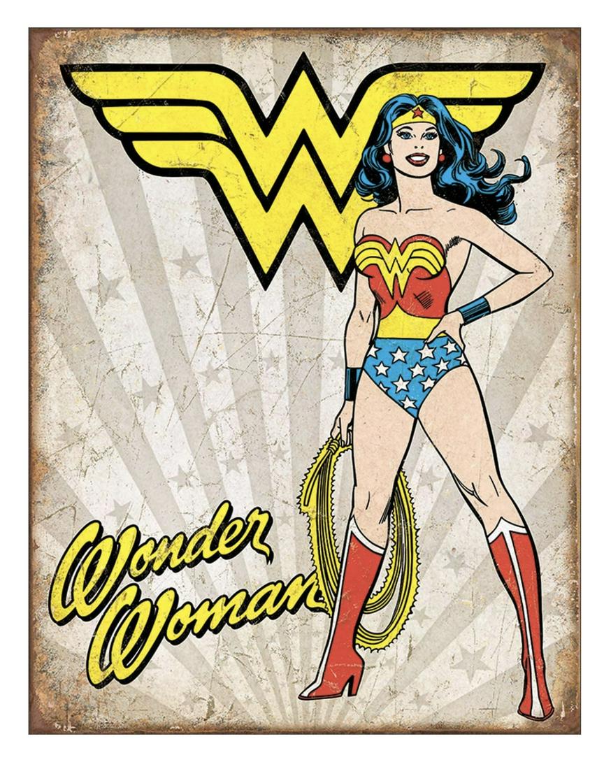 D.C. Comic Books WONDER WOMAN Metal Sign 12 x 16 (1 of 1)