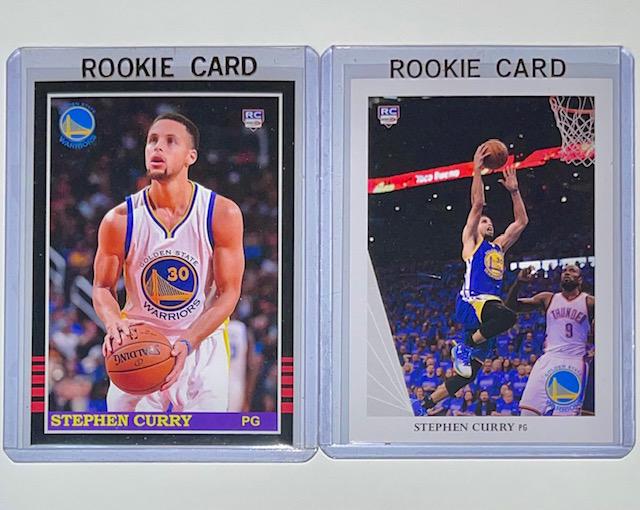 Lot of 2 STEPHEN CURRY Custom Rookie Basketball Cards (1 of 2)