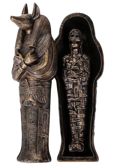 Egyptian God of ANUBIS Sarcophagus Coffin with Mummy (1 of 2)