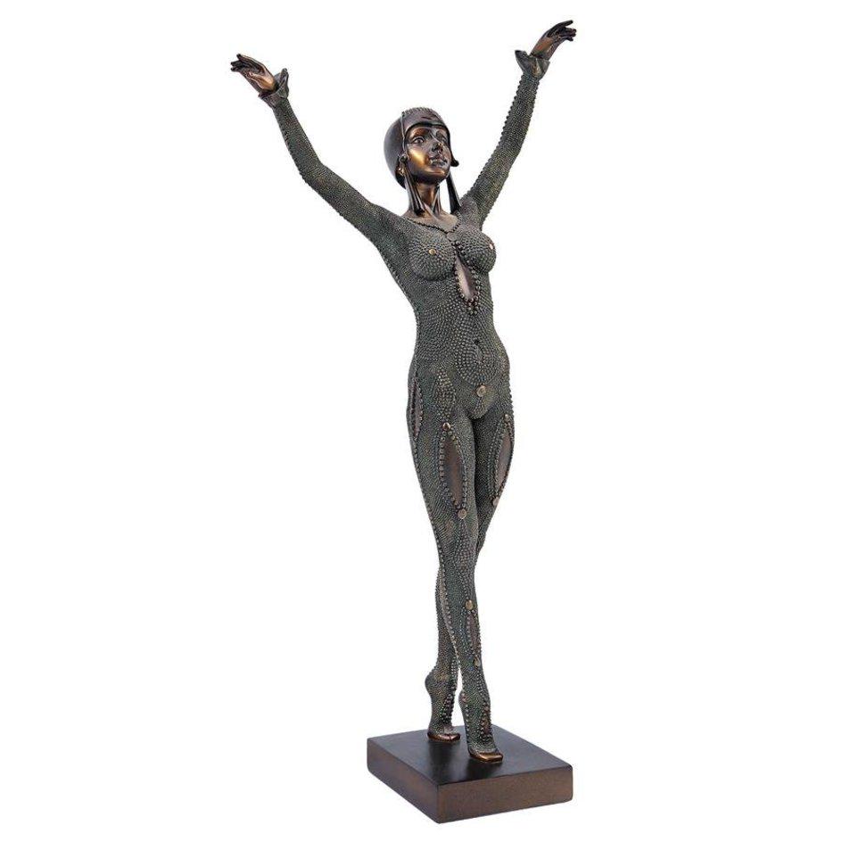 Art Deco Chiparus Inspired 15 Inch GODDESS DOURGA Statue (1 of 1)