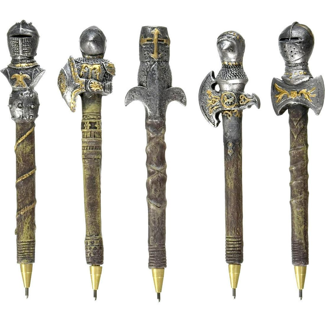Set of 5 Medieval Knights of Templar Pen Collection (1 of 7)
