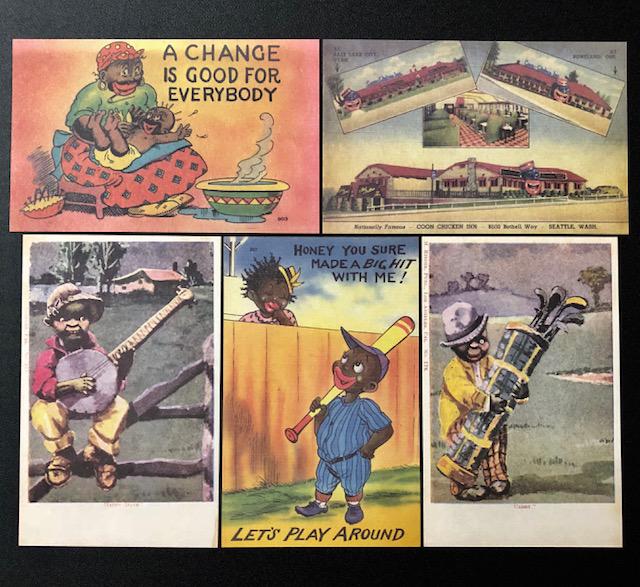 Lot of 5 Black Americana Un-Watermarked Postcards (1 of 1)