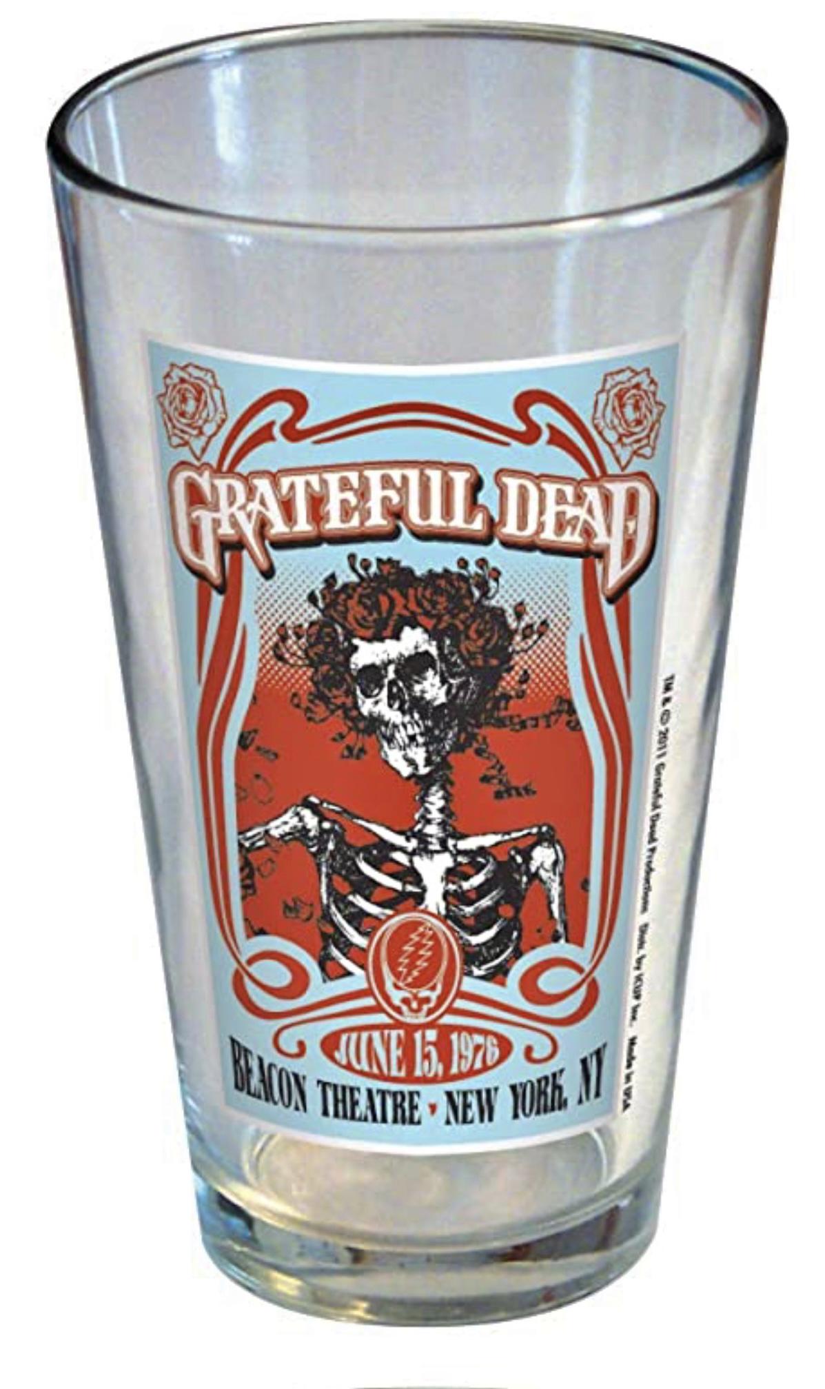 Vintage Never Used GRATEFUL DEAD 16oz Drinking Glass (1 of 1)
