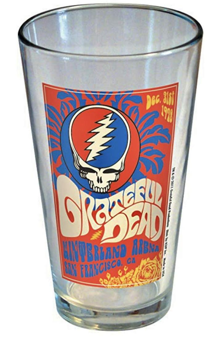 Vintage Never Used GRATEFUL DEAD 16oz Drinking Glass (1 of 1)