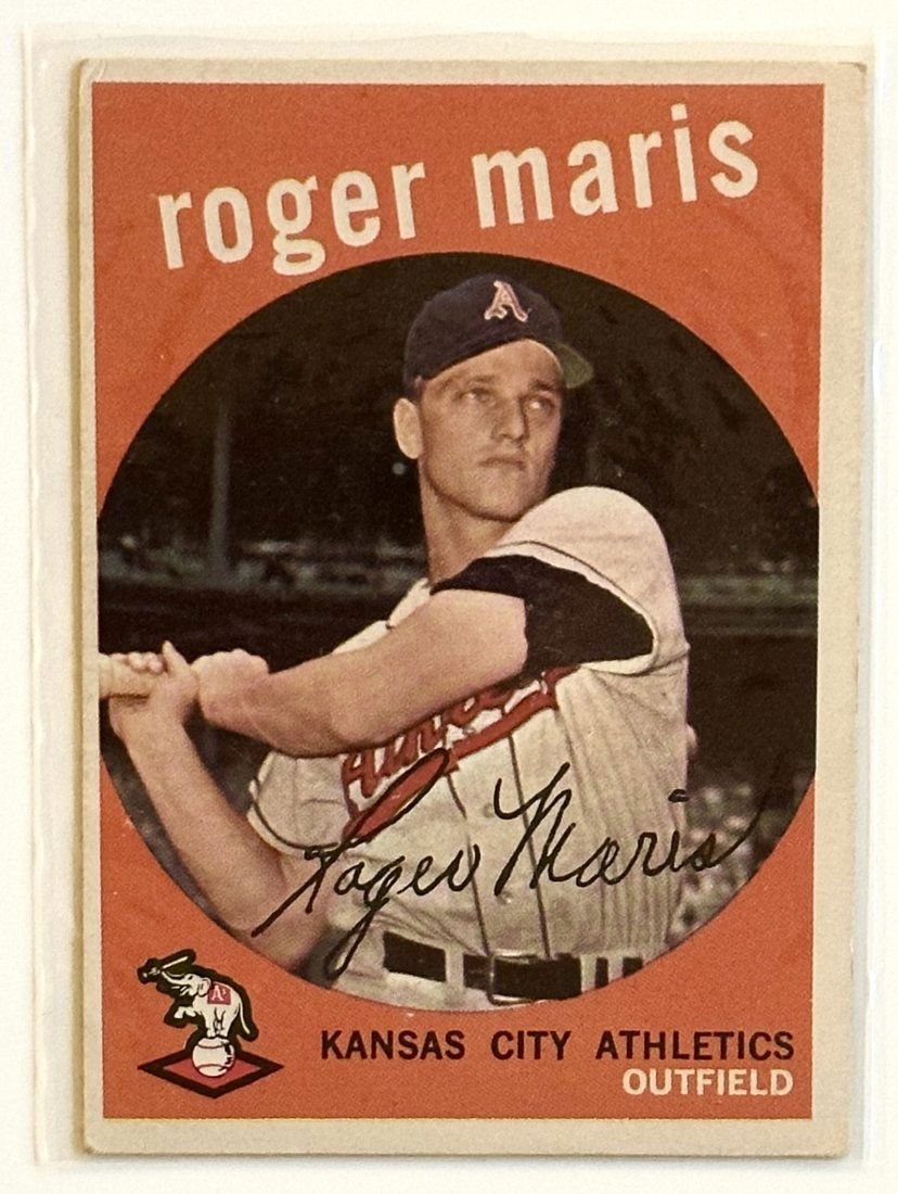 Original 1959 Topps Roger Maris Baseball Card: Multiple Photos Posted
