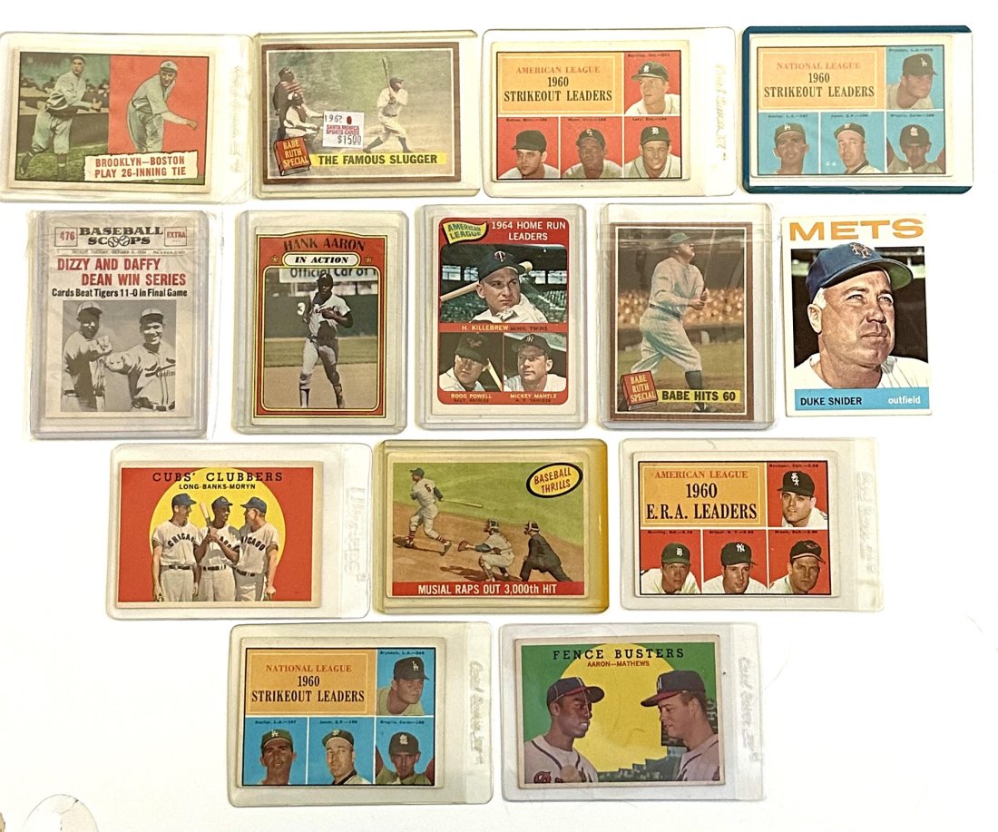 14 Vintage Original Superstar Player Baseball Cards B (1 of 1)