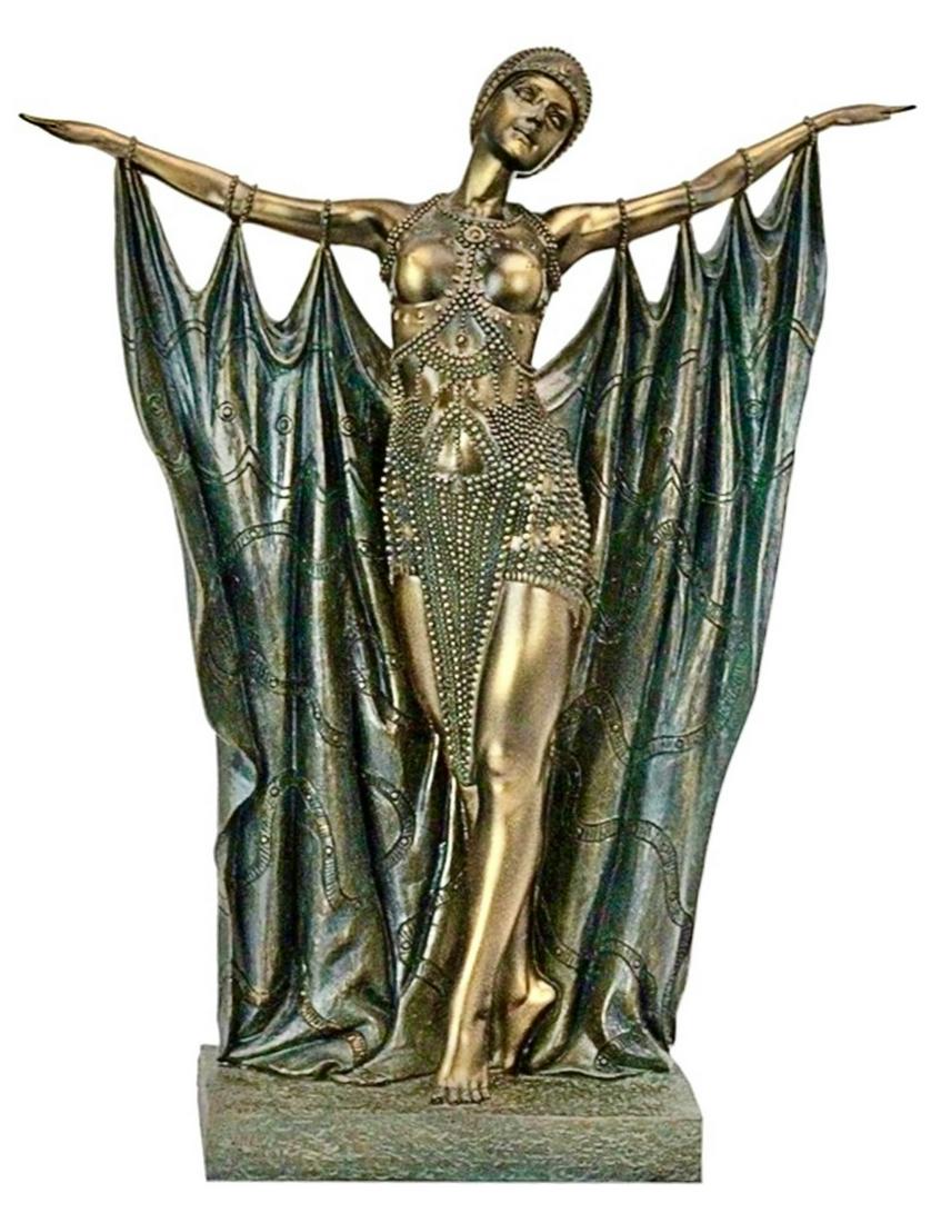 CHIPARUS Queen Semiramis Exotic Dancer Art Deco Statue (1 of 2)
