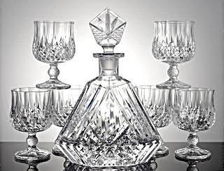 Irish Cut Whiskey Decanter Set with 6 Matching Glasses (1 of 4)
