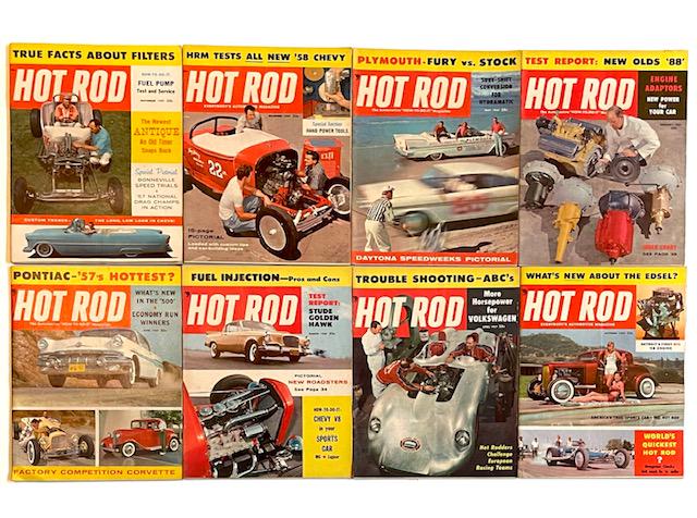 Lot of 8 Rare Original 1950â€™s HOT ROD Magazines (1 of 1)