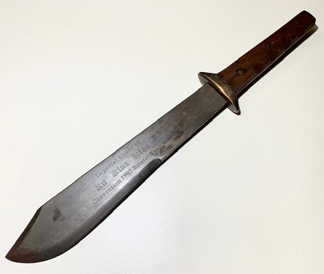 1907 Imperial Knights 17 inch Dagger: Approximately 17 inches Long / Heavy Dagger with Great Patina / Multiple Photos Posted / We Do Not Condone or Share any Values of this Organization / Being Sold as a Sought-After Collectible and Part