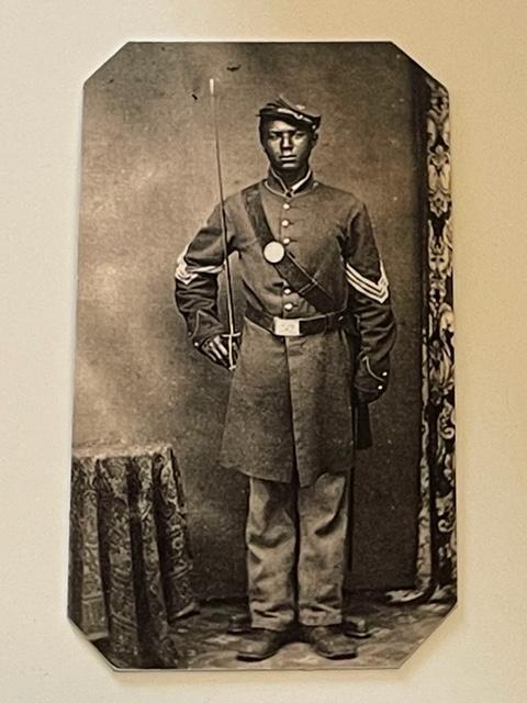 Civil War Tin Type Photo of African American Soldier (1 of 1)