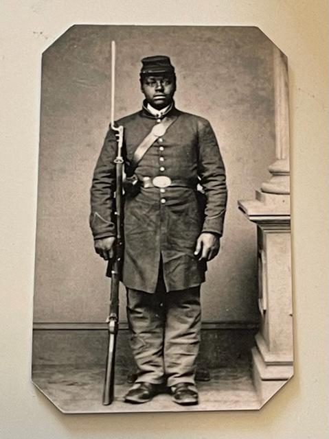 Civil War Tin Type Photo of African American Soldier (1 of 1)