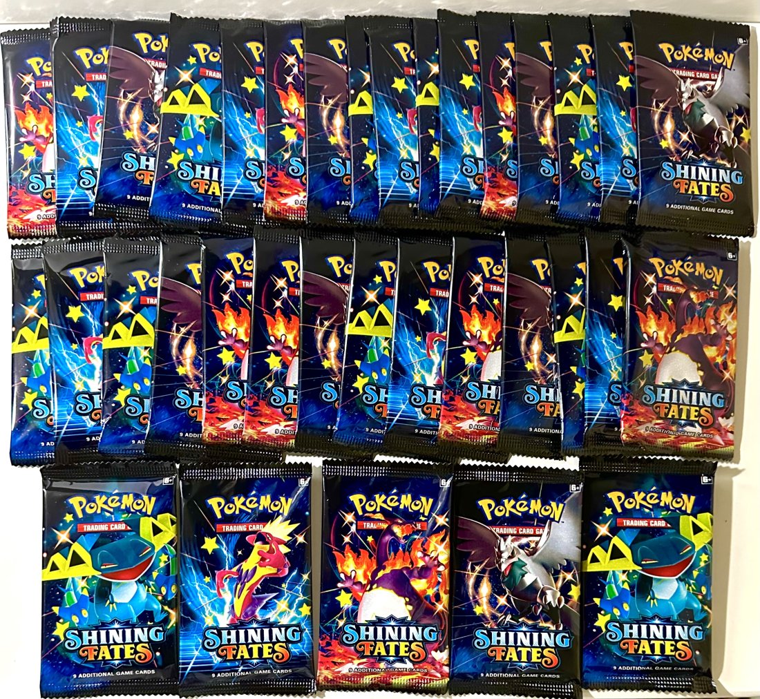 Lot of 36 SHINING FATES Sealed Packs of POKEMON Trading Cards (1 of 2)