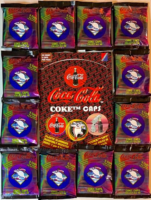 Lot of 12 Original Coca-Cola Coke Caps in Sealed Packs (1 of 1)