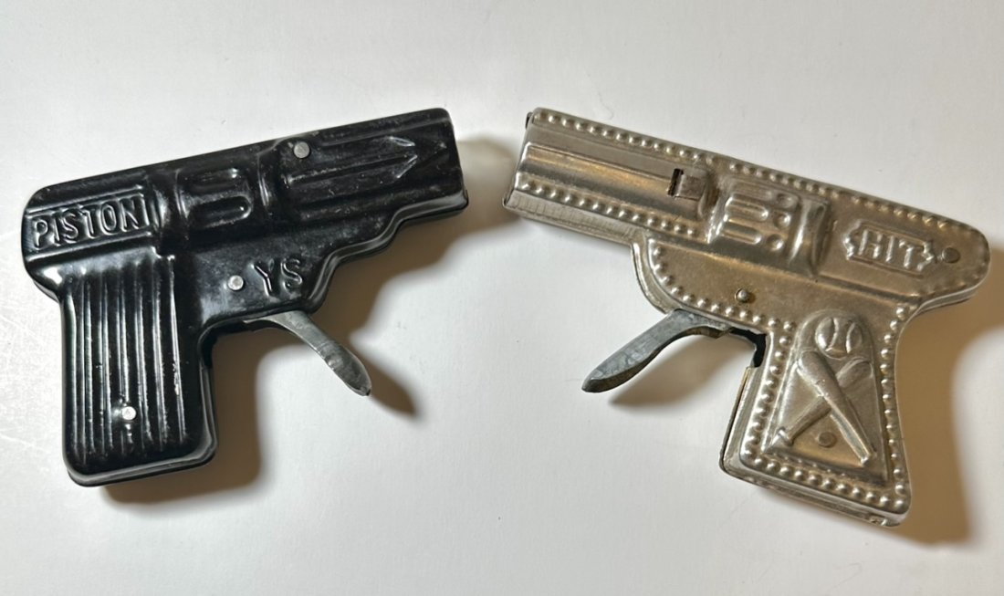 Lot of 2 Rare 1950â€™s Tin Toy Water Pistols: These are a Lot of 2 rare 1950â€™s Tin Toy Water Pistols that are Untested and come from part of an Estate Buyout where we will be featuring Vintage Toys from all Eraâ€™s in Future Auctions 