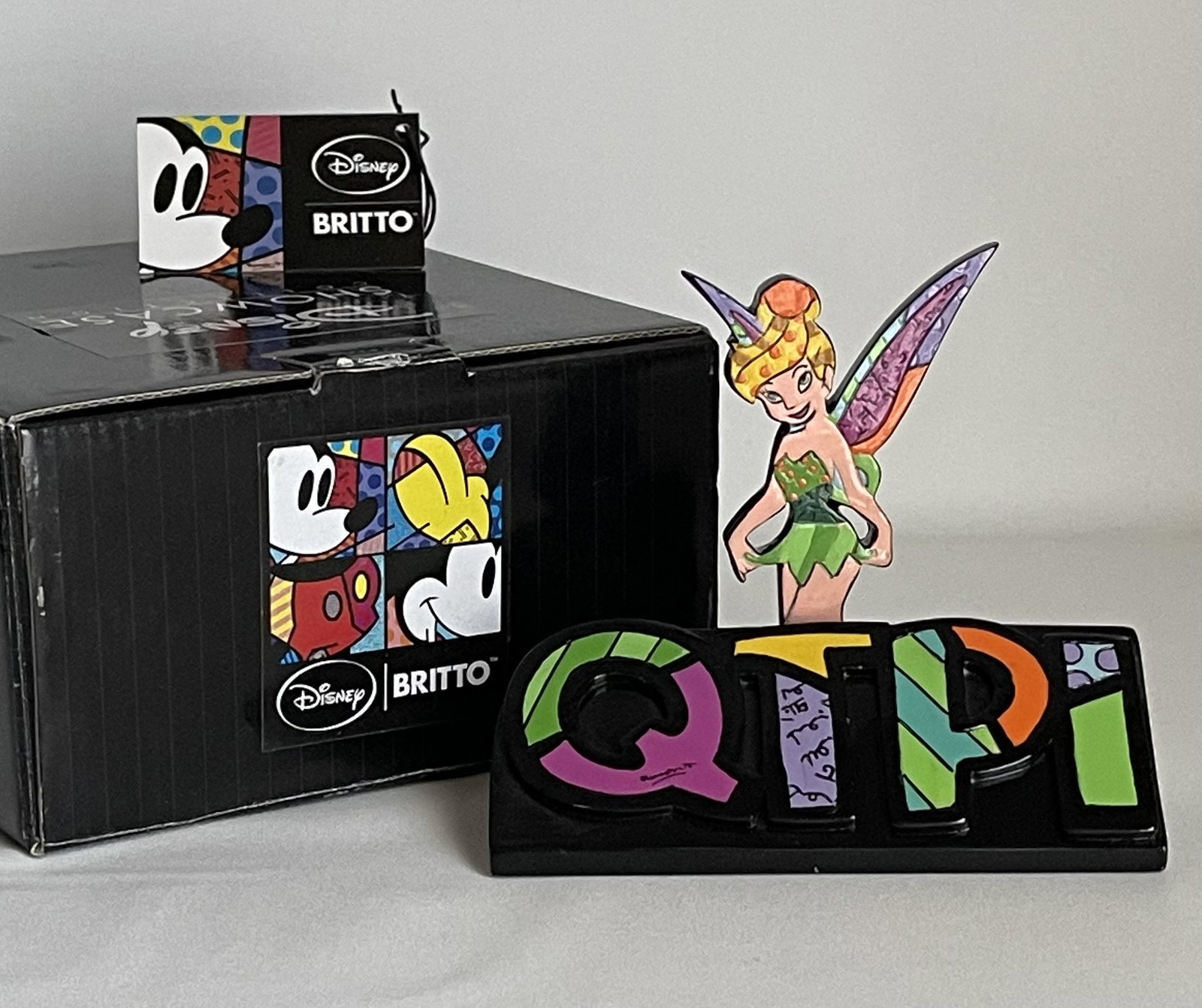 ROMERO BRITTO Disney Tinker Bell QTPI Display Plaque: This has Never Been on Display and Comes with its Original Box â€“ Multiple Photos Posted