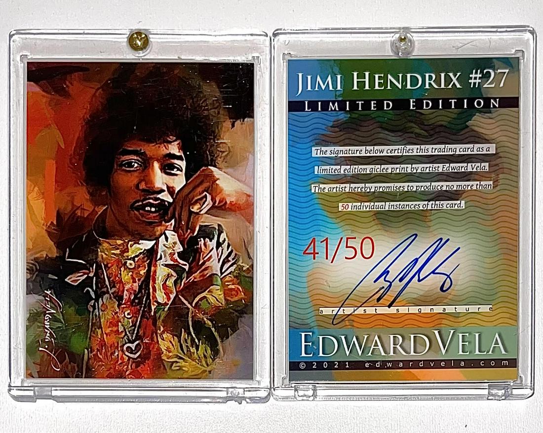 1 of 50 Artist Signed JIMI HENDRIX Giclee Art Card (1 of 1)