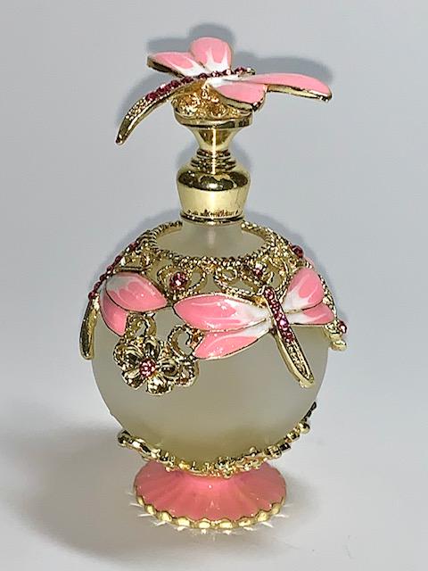 Beautiful Butterfly Top Enamel & Jeweled Perfume Bottle (1 of 3)