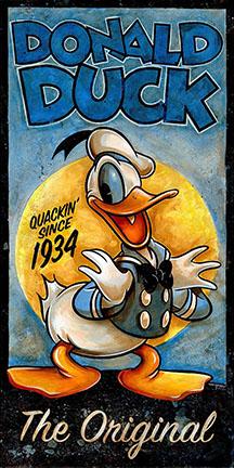 The Original DISNEY 1934 DONALD DUCK Canvas Art 12 x 24: Awesome & Rare / The Original Walt Disney Quackin Since 1934 DONALD DUCK Canvas Art Print / 12 x 24 / This is a Beautiful Modern Art Print Depicting the Original Artwork of Character in the Descriptio