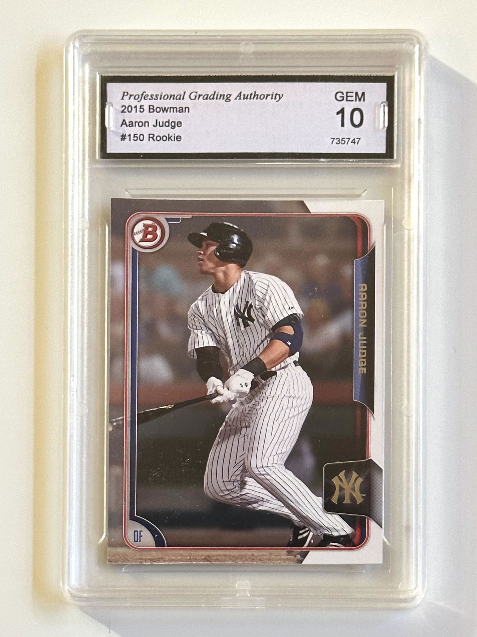 Gem Mint 10 AARON JUDGE Rookie Baseball Card (1 of 2)