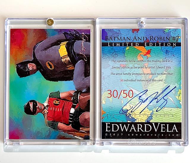 1 of only 50 Made Artist Signed BATMAN & ROBIN Art Card: Hand Signed and Numbered by Artist / The Actual # in the Photo May or May Not be the one you get but it will be the exact card in the picture / These are Highly Collectible Giclee Print Art Cards / En