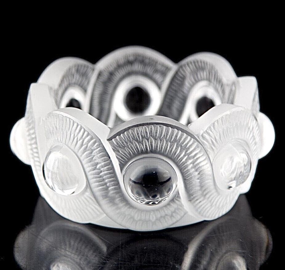 LALIQUE France Frosted Crystal Nut Dish (1 of 4)
