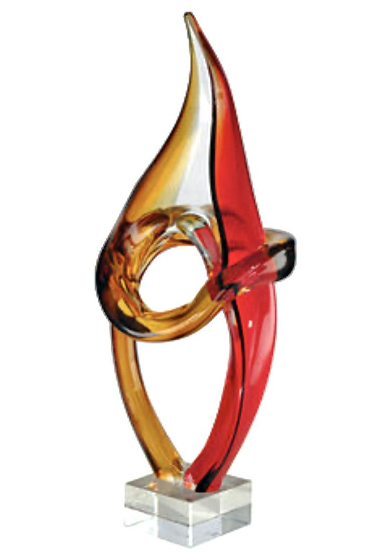 Large MURANO Art Glass Abstract Freeform Sculpture (1 of 2)