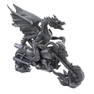 Biker Dragon on Skeleton Chopper Statue by Liam Manchester