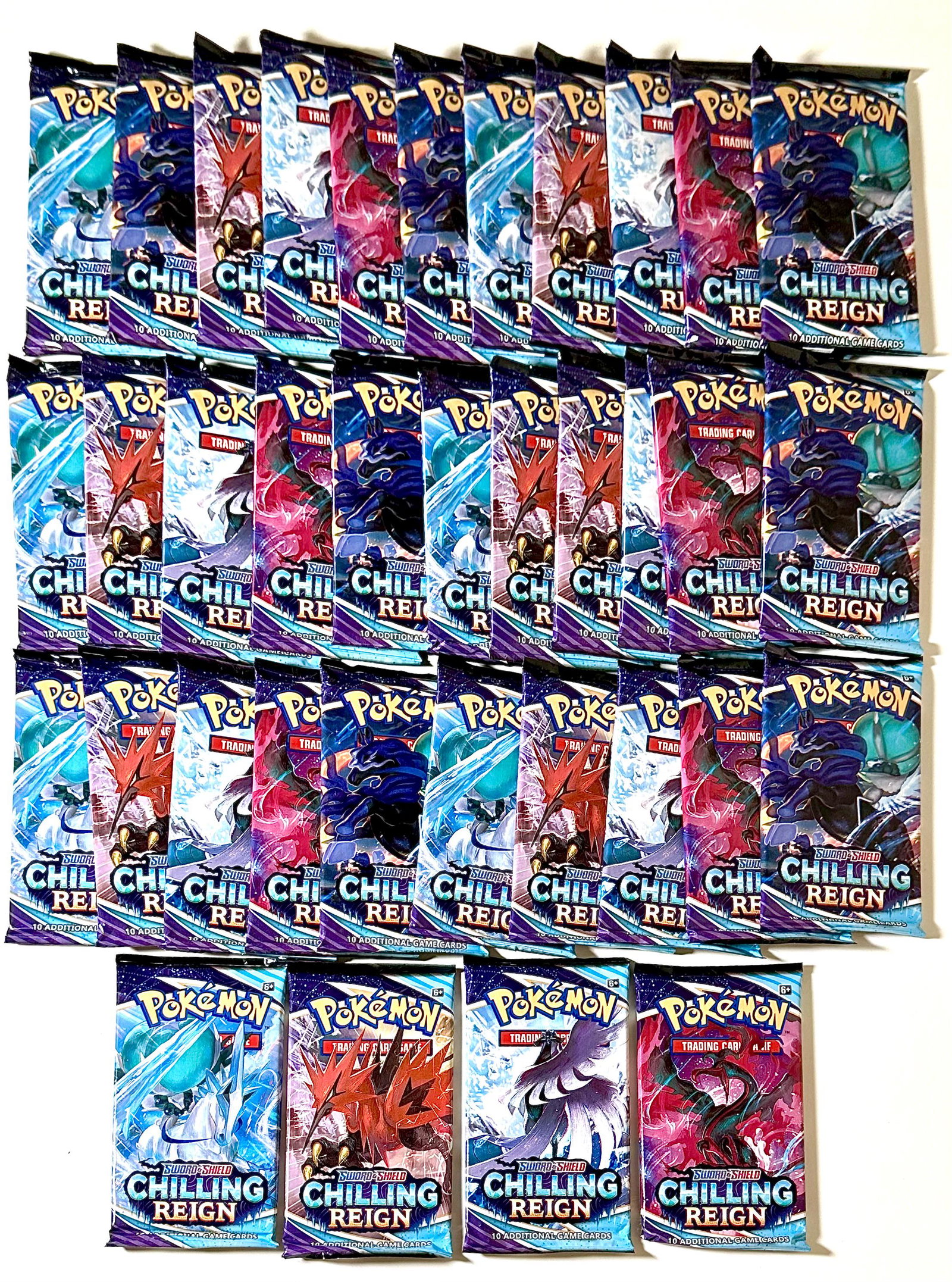 36 POKEMON Sword and Shield Chilling Reign Sealed Packs of Trading Cards: PLEASE READ FULL DISCLOSURE â€“ First thing you need to know before bidding is that ALL SALES on POKEMON and MAGIC the GATHERING Cards are Sold AS-IS without Returns. All Sales of these items are