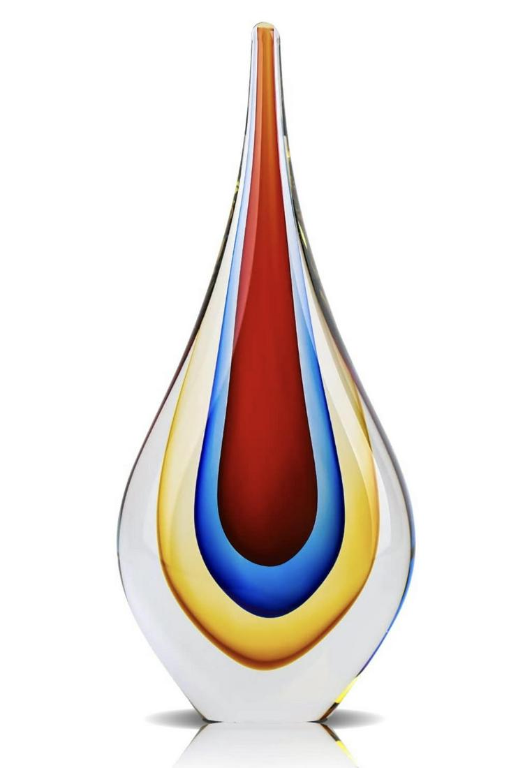 Stunning MURANO Art Glass Freeform Teardrop Sculpture (1 of 1)