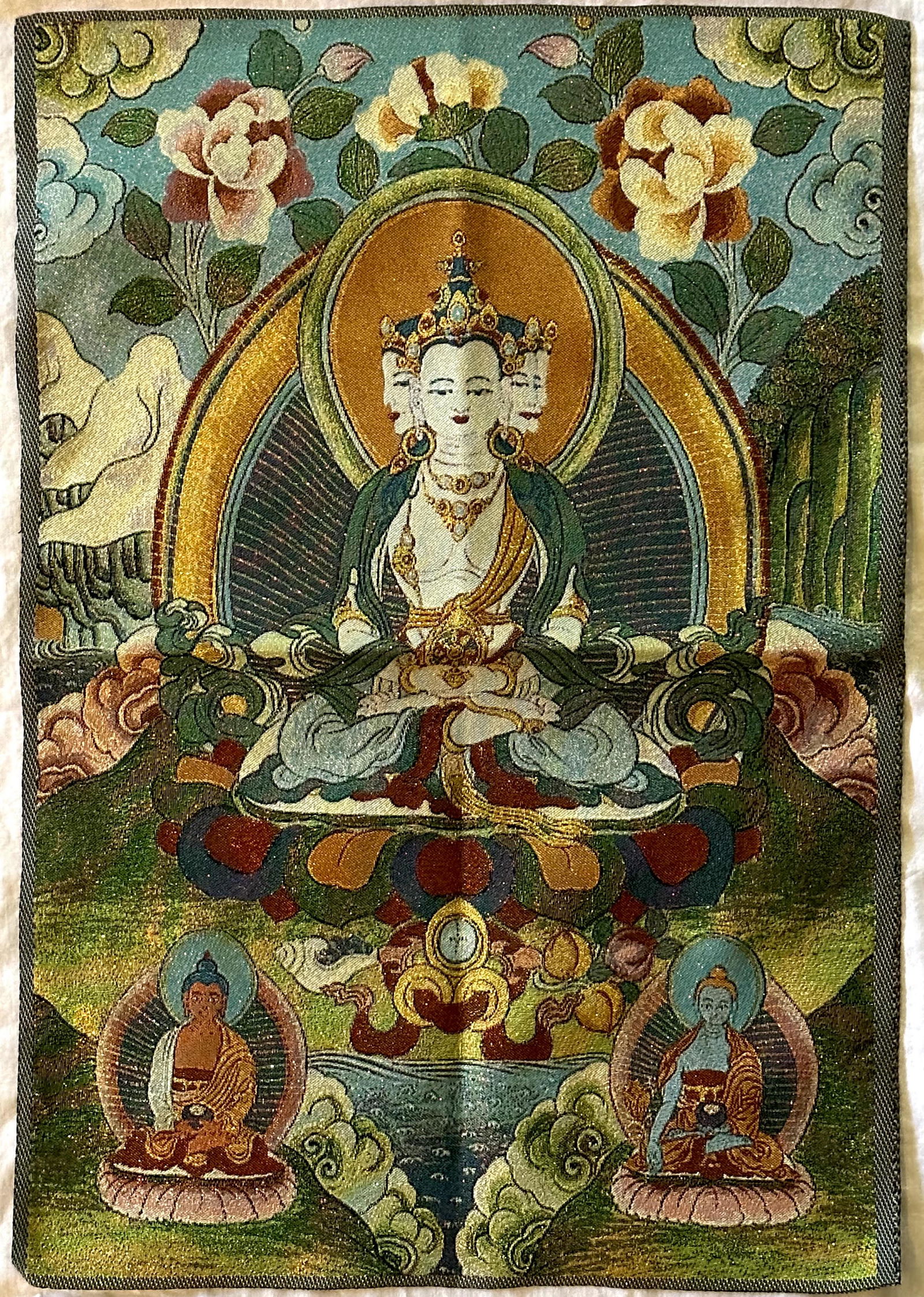 Vintage Chinese Handmade Silk Embroidered Tapestry (1 of 1)