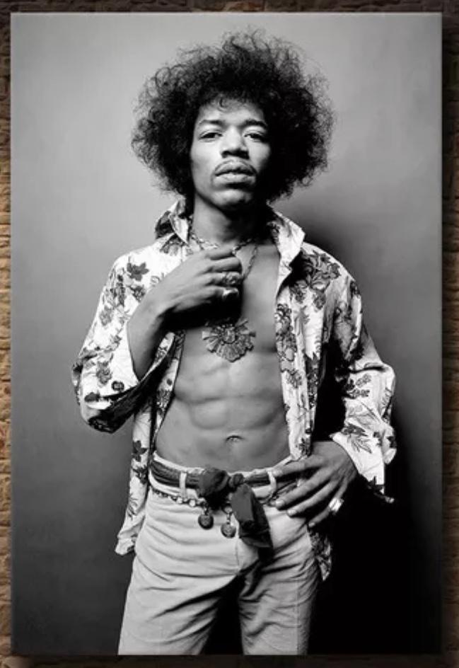 Awesome JIMI HENDRIX Canvas Art Print 16 by 24: This Canvas Art Print Measures Approximately 16 x 24 / Does Not Come Framed / Shipped out in a Mailing Tube
