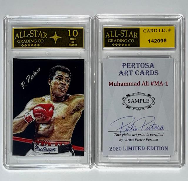 Muhammad Ali SAMPLE Art Card Hand Signed by Artist (1 of 1)